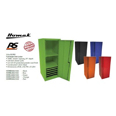 HOMLG08021050 image(0) - Homak Manufacturing RS PRO 22 in. Full Height Side Locker, Lime Green