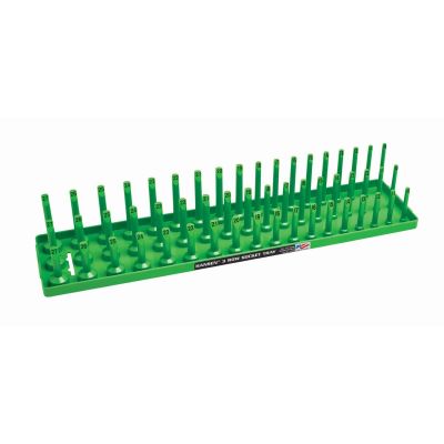 HNE12043 image(0) - Hansen Global 1/2" Metric 3-Row Socket Tray - Green