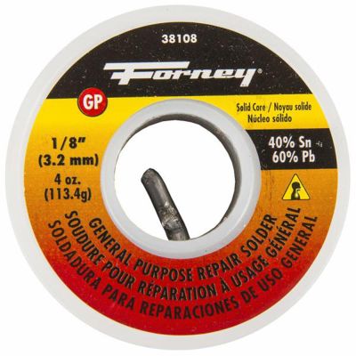 FOR38108 image(0) - Forney Industries Solder, General Purpose Repair, Solid Core, 1/8 in, 4 Ounce