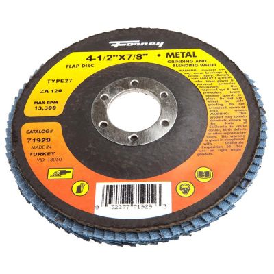 FOR71929 image(0) - Forney Industries Flap Disc, Type 27, 4-1/2 in x 7/8 in, ZA120