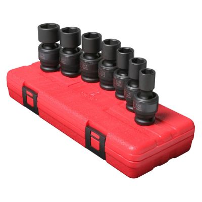 SUN2654 image(0) - Sunex SOCKET SET IMPACT 1/2IN. DRIVE 7 PC UNIV STD SAE