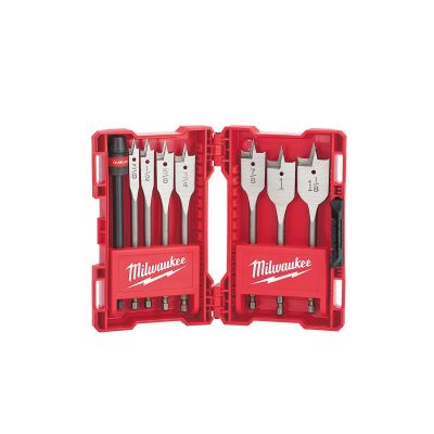 MLW49-22-0175 image(0) - Milwaukee Tool Flat Boring Bit 6" Universal Set - 8PC