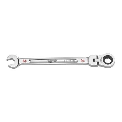 MLW45-96-9812 image(0) - Milwaukee Tool 3/8" Flex Head Ratcheting Combination Wrench