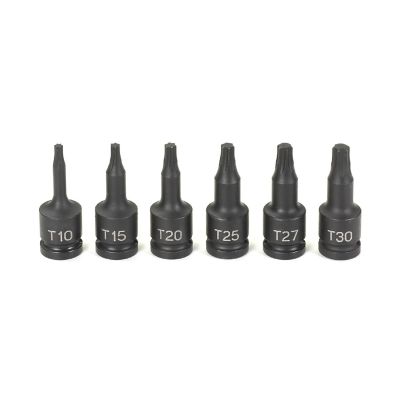 GRE996T image(0) - Grey Pneumatic 1/4" Drive 6 Pc Internal Torx Impact Driver Set