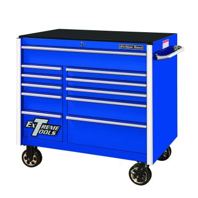 EXTRX412511RCBL image(0) - Extreme Tools Extreme Tools 41" 11-Drawer Roller Cabinet, Blue