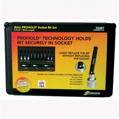 BND30487 image(0) - Bondhus Corp. Set 8 ProHold Ball Bits 2" (3-