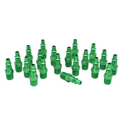 MIL777AC-20 image(0) - Milton Industries ColorFit Plugs, A-style Green, 1/4" NPT Male