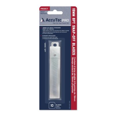 ASR66-0909 image(0) - AccuTec Pro 18mm 8-Point Snap Off Replacement Blade, 10 Pack