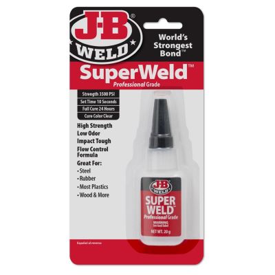 JBW33120 image(0) - J B Weld J-B Weld 33120 SuperWeld Glue - Clear Super Glue - 20 g