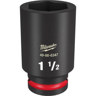 MLW49-66-6347 image(0) - Milwaukee Tool SHOCKWAVE Impact Duty  3/4"Drive 1-1/2" Deep 6 Point Socket