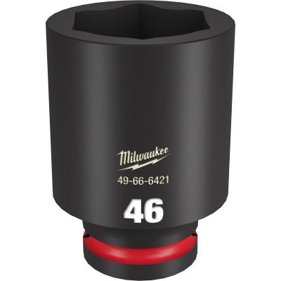 MLW49-66-6421 image(0) - Milwaukee Tool SHOCKWAVE Impact Duty  3/4"Drive 46MM Deep 6 Point Socket