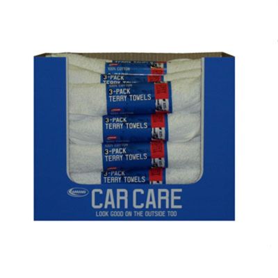 CRD40050D image(0) - Carrand 30PC 3PK Terry Cotton Towels Display