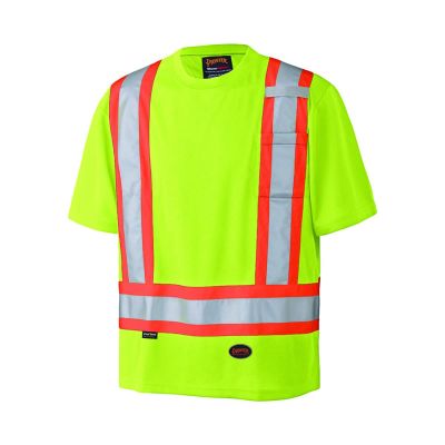 SRWV1051160U-S image(0) - Pioneer Pioneer - Birdseye Safety T-Shirt - Hi-Viz Yellow/Green - Size Small