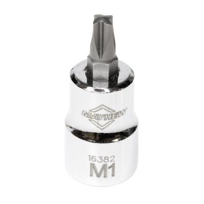 MAY16382 image(0) - Mayhew Mayhew No. 1 Mortorq® Short Insert Socket Bit, 3/8-Inch Drive