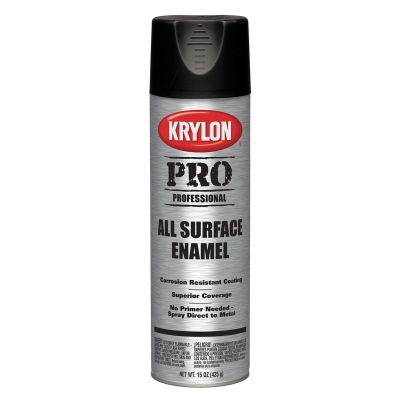 DUP5813 image(0) - Krylon Enamel Paint Flat Black 15 oz.