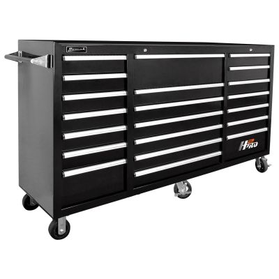 HOMBK04021720 image(0) - Homak Manufacturing 72 in. H2Pro Series 21 Drawer Rolling Cabinet, Black