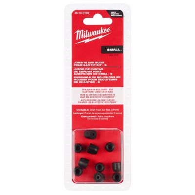 MLW49-16-0102 image(0) - Milwaukee Tool Jobsite Earbuds Foam Ear Tip Kit - S