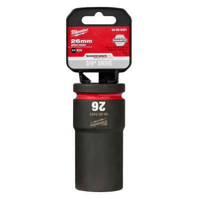 MLW49-66-6401 image(0) - Milwaukee Tool SHOCKWAVE Impact Duty  3/4"Drive 26MM Deep 6 Point Socket