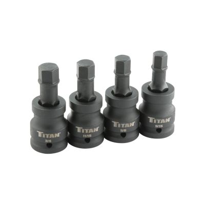 TIT44101 image(0) - TITAN 4-PC 3/4" DR SAE HEX IMPACT BI