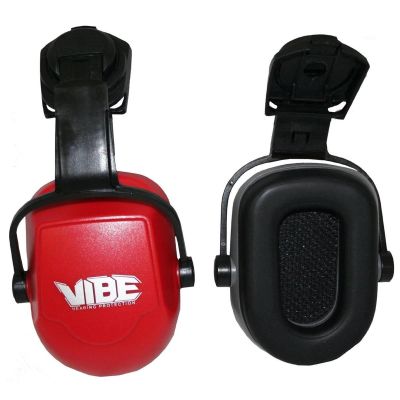 SRW20777 image(0) - Jackson Safety Jackson Safety - Safe 2 Protection System for Hard Hat - H70 Vibe Series Earmuffs - NRR 25 - Red - Hard Hat Mount