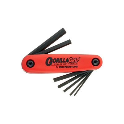 BND12592 image(0) - Bondhus Corp. HEX GORILLAGRIP FOLD UP SET-7 SIZES 1.5 THRU 6MM