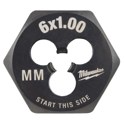 MLW49-57-5336 image(0) - Milwaukee Tool M6-1.00 mm 1-Inch Hex Threading Die