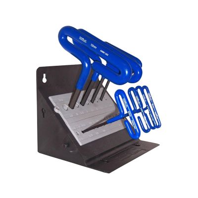 EKL56168 image(0) - Eklind Tool Company HEX KEY SET 8 PC T-HANDLE 6IN. METRIC IN STAND