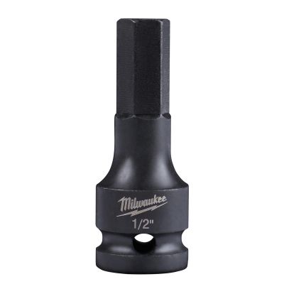 MLW49-66-5144 image(0) - Milwaukee Tool 1/2" SHOCKWAVE Lineman's Impact 1/2" Drive Hex Bit Socket