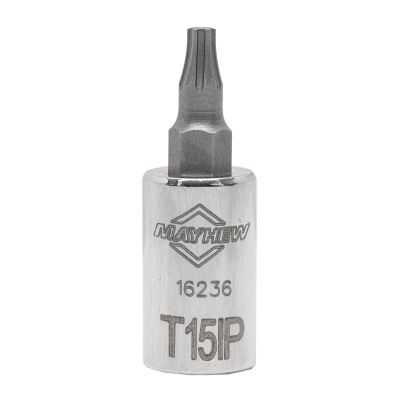 MAY16236 image(0) - Mayhew Mayhew T15IP Torx Plus® Short Insert Socket Bit, 1/4-Inch Drive