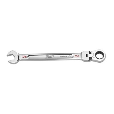 MLW45-96-9813 image(0) - Milwaukee Tool 7/16" Flex Head Ratcheting Combination Wrench