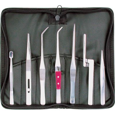 JSP05600 image(0) - J S Products (steelman) TWEEZER SET 7PC INCLUDES POUCH