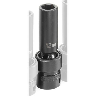 GRE1012UMD image(0) - Grey Pneumatic SOC 12MM 3/8D IMP UNIV 6PT DP BLK