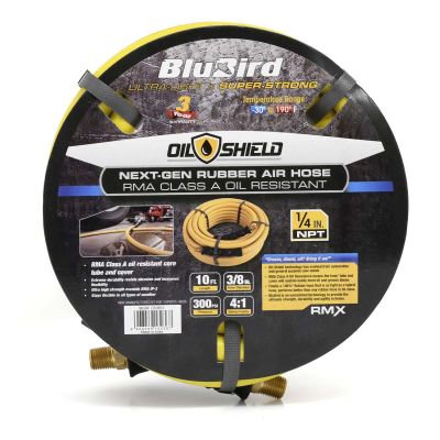 BLBOS3810 image(0) - BluBird BluBird Oil Shield Rubber Air Hose 3/8 in. x 10 ft