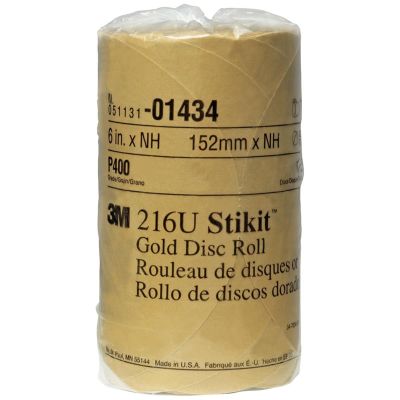 MMM1434 image(0) - 3M GOLD DISC ROLLS STIKIT P400 6IN 175/ROLL