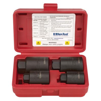 KEN30649 image(0) - Ken-tool 4-PC H.D. WHEEL STUD REMOVER SET