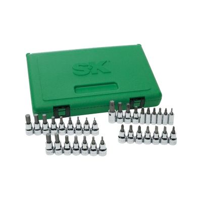 SKT89039 image(0) - S K Hand Tools Socket Bit Set 1/4 & 3/8In. 33 Pc. Torx Hex Sd