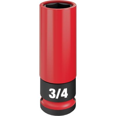 MLW49-66-7810 image(0) - Milwaukee Tool SHOCKWAVE Impact Duty 1/2 Drive 3/4" SAE Lug Nut Wheel Socket