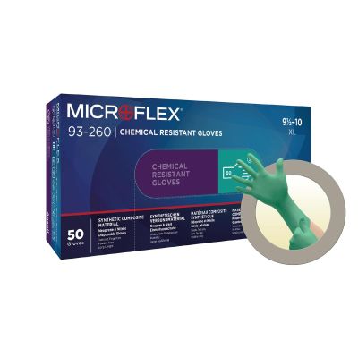 MFX93260RP090-CASE image(0) - Microflex CHEM3 CHEM RESISTANT GLOVES; Size Large