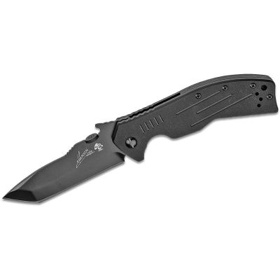 KER6044TBLK image(0) - Kershaw CQC-8K Manual Open Liner Lock American Tanto Blade EDC Folding Pocket Knife with Black-oxide coating - Black