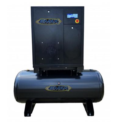 EMXERI0050803 image(0) - EMAX EMAX 5HP 3PH Industrial Rotary Screw Compressor-80 Gal Tank Mount