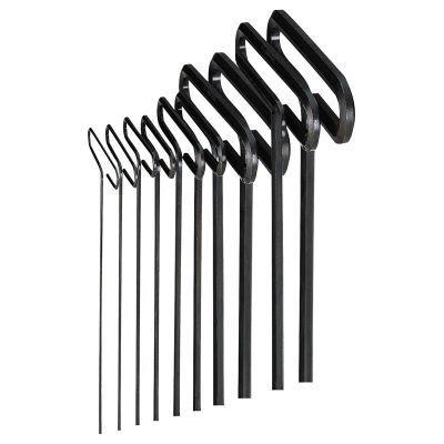 EKL33910 image(0) - Eklind Tool Company HEX KEY SET 10 PC T-HANDLE 9IN. SAE 3/32-3/8IN.