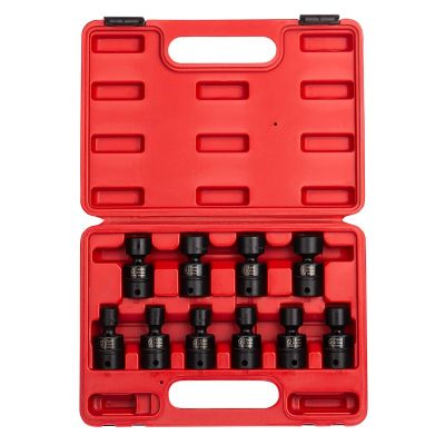 SUN3657 image(0) - Sunex 3/8" Drive 10 Piece Metric Universal Impact Socket