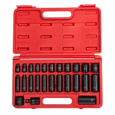 SUN3325 image(0) - Sunex SOCKET SET, 3/8" DRIVE SAE IMPACT SET 25 PCS