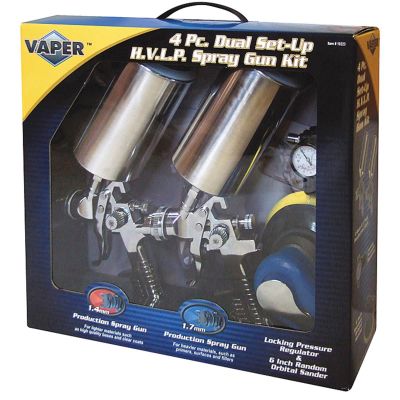 TIT19223 image(0) - TITAN 4-PC HVLP DUAL SET-UP SPRAY GUN KIT