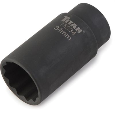 TIT15234 image(0) - TITAN AXLE NUT SOCKET 1/2" DRIVE 34 MM 1