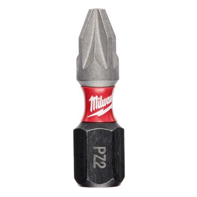 MLW48-32-4432 image(0) - Milwaukee Tool Shockwave 1" Impact Pozidriv #2Insert Bits (2PK)