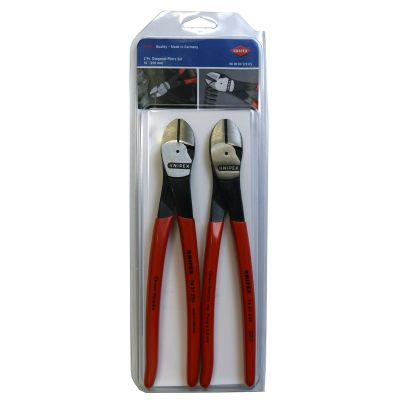 KNP9K0080129US image(0) - KNIPEX 2 Pc. 10" Diagonal Cutter Set