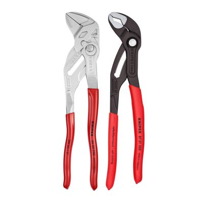 KNP9K0080147US image(0) - KNIPEX 2 Pc 10" Cobra® Water Pump and Pliers Wrench Set