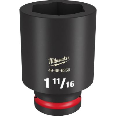 MLW49-66-6350 image(0) - Milwaukee Tool SHOCKWAVE Impact Duty  3/4"Drive 1-11/16" Deep 6 Point Socket