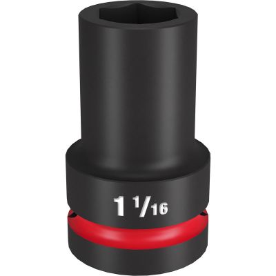 MLW49-66-6505 image(0) - Milwaukee Tool SHOCKWAVE Impact Duty  1"Drive 1-1/16" Deep 6 Point Socket